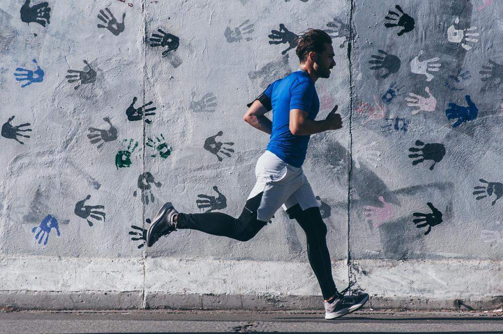 Jogging outdoors